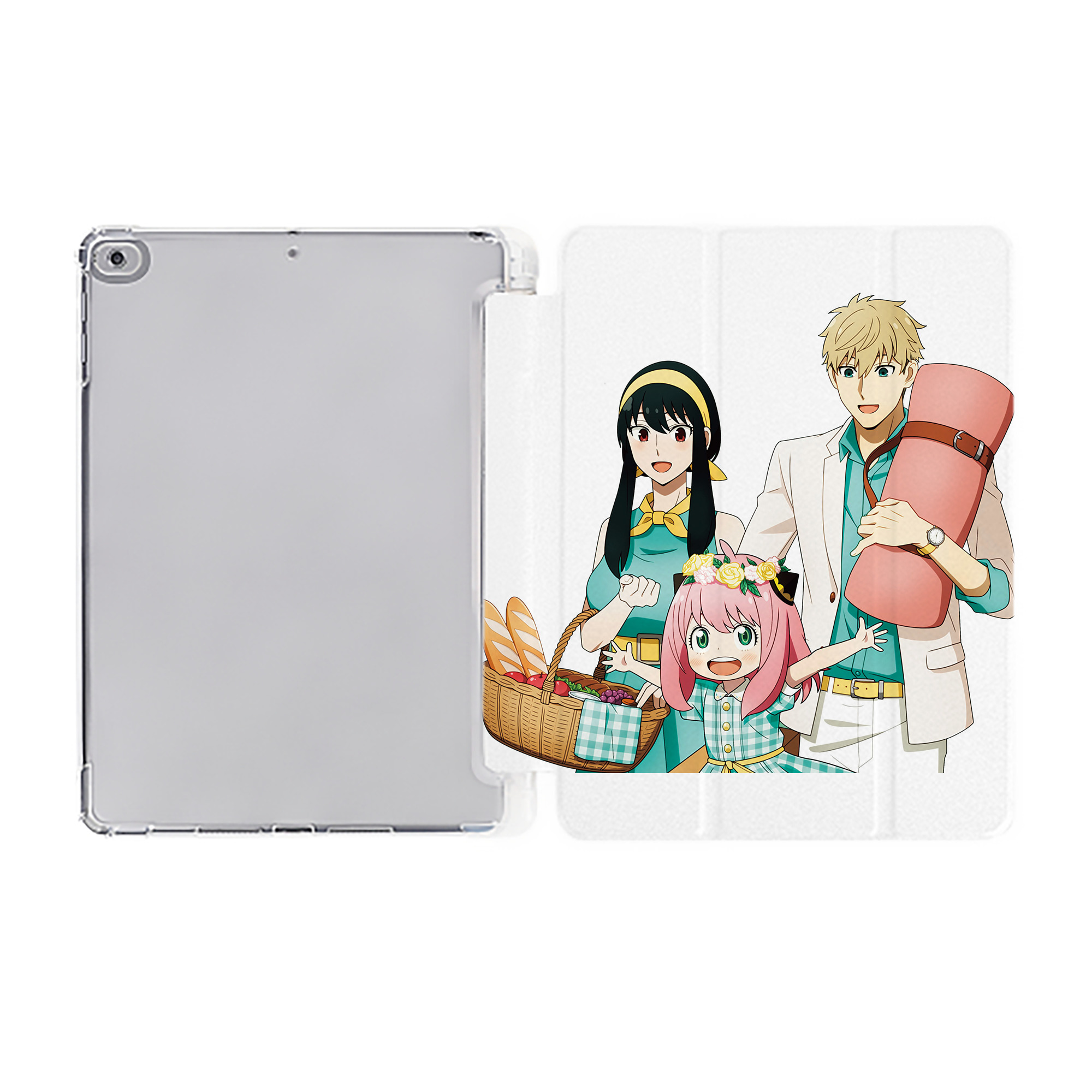 （画像用） SPY×FAMILY间谍家家酒 IPad ケース ペン収納付き 三つ折りスタンド PUレザー×シリコン 対応機種9.5/10.5/10.9インチ